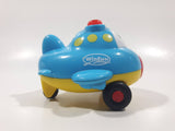 Win Fun Light Up Blue Stubby Airplane 3 3/8" Long Plastic Toy Aircraft