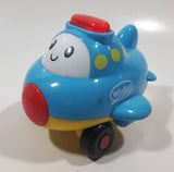 Win Fun Light Up Blue Stubby Airplane 3 3/8" Long Plastic Toy Aircraft