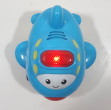 Win Fun Light Up Blue Stubby Airplane 3 3/8" Long Plastic Toy Aircraft