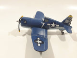 Disney Pixar Planes Skipper VF-17 Airplane Dark Blue 5" Long Die Cast Toy Aircraft with Folding Wings