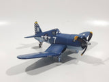 Disney Pixar Planes Skipper VF-17 Airplane Dark Blue 5" Long Die Cast Toy Aircraft with Folding Wings