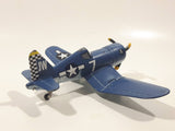 Disney Pixar Planes Skipper VF-17 Airplane Dark Blue 5" Long Die Cast Toy Aircraft with Folding Wings