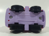 2009 Mattel Fisher Price Little People Wheelies Blonde Girl Purple Clothes Pink Plastic Toy Car Vehicle