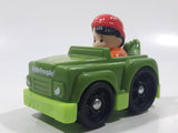 2013 Mattel Fisher Price Little People Wheelies Black Hair Red Cap Boy Orange Clothes Green Gator Plastic Toy Car Vehicle