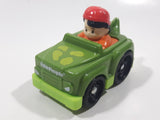 2013 Mattel Fisher Price Little People Wheelies Black Hair Red Cap Boy Orange Clothes Green Gator Plastic Toy Car Vehicle
