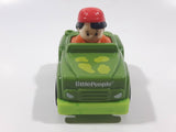 2013 Mattel Fisher Price Little People Wheelies Black Hair Red Cap Boy Orange Clothes Green Gator Plastic Toy Car Vehicle