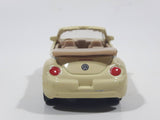 Maisto Volkswagen New Beetle Converible Light Yellow Beige Die Cast Toy Car Vehicle
