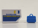 Fast Lane Baggage Service Luggage Trolley Truck Container White Plastic Die Cast Toy Car Vehicle with Blue Suitcase