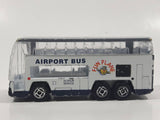 Airport Bus Fun Plane 24 Hour Service White Die Cast Toy Car Vehicle