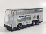 Airport Bus Fun Plane 24 Hour Service White Die Cast Toy Car Vehicle