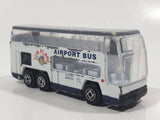 Airport Bus Fun Plane 24 Hour Service White Die Cast Toy Car Vehicle