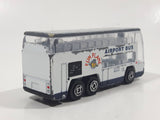 Airport Bus Fun Plane 24 Hour Service White Die Cast Toy Car Vehicle