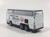 Airport Bus Fun Plane 24 Hour Service White Die Cast Toy Car Vehicle