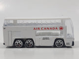 RealToy Air Canada Shuttle Double Decker Bus White Die Cast Toy Car Vehicle