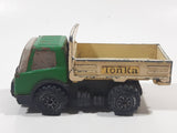 Vintage Tonka Farm Flat Bed Truck Green and Cream Pressed Steel Die Cast Toy Car Vehicle