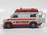 Vintage Majorette Ambulance White and Red 1/36 Scale Die Cast Toy Car Vehicle