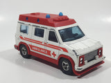 Vintage Majorette Ambulance White and Red 1/36 Scale Die Cast Toy Car Vehicle