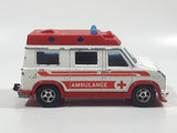 Vintage Majorette Ambulance White and Red 1/36 Scale Die Cast Toy Car Vehicle