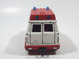 Vintage Majorette Ambulance White and Red 1/36 Scale Die Cast Toy Car Vehicle