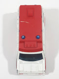 Vintage Majorette Ambulance White and Red 1/36 Scale Die Cast Toy Car Vehicle