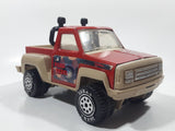 1986 Tonka Road Rebel Truck Red and Beige Pressed Steel and Plastic Die Cast Toy Car Vehicle 9" Long