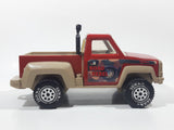 1986 Tonka Road Rebel Truck Red and Beige Pressed Steel and Plastic Die Cast Toy Car Vehicle 9" Long