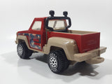 1986 Tonka Road Rebel Truck Red and Beige Pressed Steel and Plastic Die Cast Toy Car Vehicle 9" Long