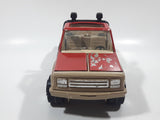 1986 Tonka Road Rebel Truck Red and Beige Pressed Steel and Plastic Die Cast Toy Car Vehicle 9" Long