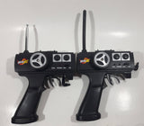 2002 Micro RC #8 White and #22 Blue Plastic Toy Car Remote Control Vehicles Set of 2 Cars and 2 Controllers