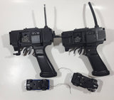 2002 Micro RC #8 White and #22 Blue Plastic Toy Car Remote Control Vehicles Set of 2 Cars and 2 Controllers