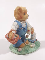 Cherished Teddies Boy With Pull-Toy Bunny Figurine Donald "Friends Are Egg-Ceptional Blessings"