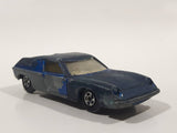 Vintage 1969 Lesney Matchbox Superfast No. 5 Lotus Europa Blue Painted Dark Blue Die Cast Toy Car Vehicle with Opening Doors