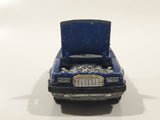 Vintage Majorette No. 217 Ford Thunderbird Dark Blue 1/67 Scale Die Cast Toy Car Vehicle With Opening Hood