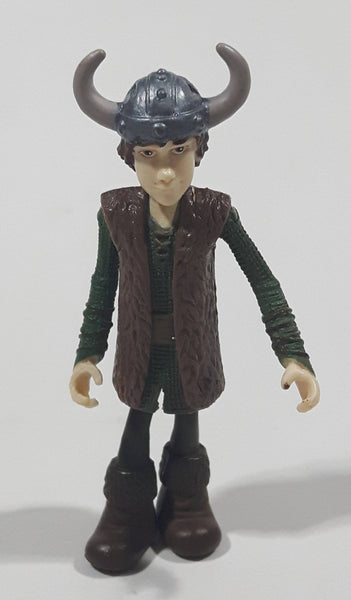 How To Train Your Dragon Hiccup Horrendous Haddock III Wearing A Viking Helmet 3" Tall Toy Action Figure