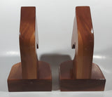 Western Horse Head Shaped Wooden Bookends 8 1/2" Tall