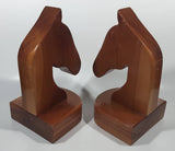 Western Horse Head Shaped Wooden Bookends 8 1/2" Tall