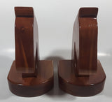Western Horse Head Shaped Wooden Bookends 8 1/2" Tall