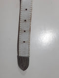 White Western Themed 35" Long Belt
