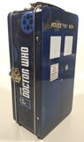 2012 BBC Doctor Who Police Public Call Box Tardis Shaped Embossed Tin Metal Lunch Box