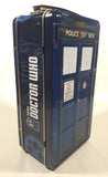 2012 BBC Doctor Who Police Public Call Box Tardis Shaped Embossed Tin Metal Lunch Box