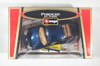 Rare Version Burago Gold Collection Porsche 911 Turbo Dark Blue 1/18 Scale Die Cast Toy Car Vehicle New in Box