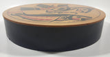 Vintage Clarence A. Wells Eagle and Salmon Themed 10 1/2" Bent Wood Aboriginal Drum Art