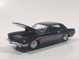 ERTL RC2 1964 1965 Ford Mustang Vancouver Canucks NHL Ice Hockey Team Dark Blue Die Cast Toy Car Vehicle with Opening Hood