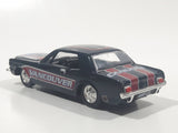 ERTL RC2 1964 1965 Ford Mustang Vancouver Canucks NHL Ice Hockey Team Dark Blue Die Cast Toy Car Vehicle with Opening Hood