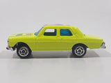 Vintage Summer Marz Karz 688 Mercedes Benz 240 D Sedan Number 6 Winner Fluorescent Yellow Die Cast Toy Car Vehicle