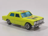 Vintage Summer Marz Karz 688 Mercedes Benz 240 D Sedan Number 6 Winner Fluorescent Yellow Die Cast Toy Car Vehicle