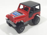 Majorette No. 290 & No. 244 Jeep CJ 4x4 Red 1/54 Scale Die Cast Toy Car Vehicle