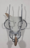 Vintage Celtic Brand Metal Cart Holder 6 1/2" Salt and Pepper Shaker Set with Sugar Jar