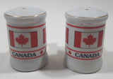 Canada Flag Themed Ceramic Salt and Pepper Shaker Set