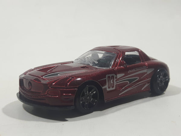 Unknown Brand Bell Helmets Racing Sport #03 Dark Red Die Cast Toy Car Vehicle